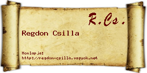 Regdon Csilla névjegykártya